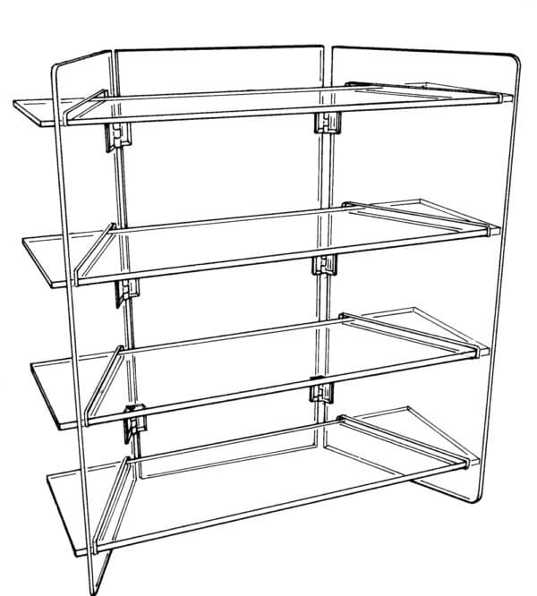 four shelf folding display